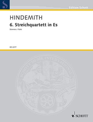 Streichquartett Nr. 6 Früher : Nr. 5 Es-Dur - Stimmen - HINDEMITH