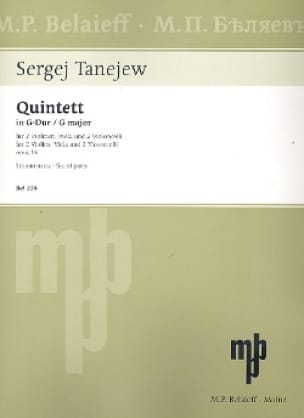 Streichquintette Op.14 In G Maj. Serge Taneiev Partition