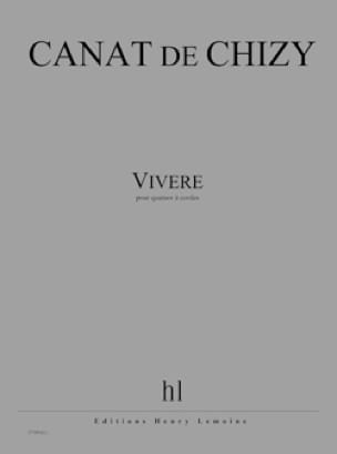 Vivere De Chizy Edith Canat Partition