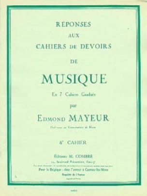 Réponses aux devoirs n° 6 Edmond Mayeur Partition Solfèges