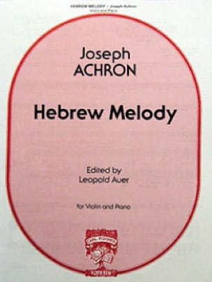 Hebrew Melody Joseph Achron Partition Violon