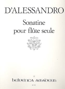 Sonatine op. 19 - Flûte seule - Raffaele d' Alessandro - Partition