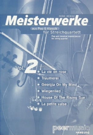 Meisterwerke Fur Streichquartett Volume 2 - René Mense - Partition
