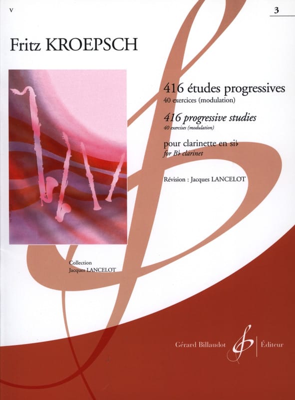 416 Etudes Progressives Volume 3 - Fritz Kroepsch - Partition