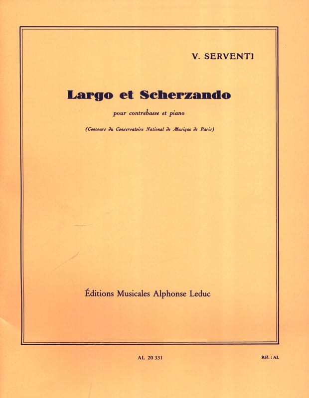 Largo et Scherzando Victor Serventi Partition Contrebasse