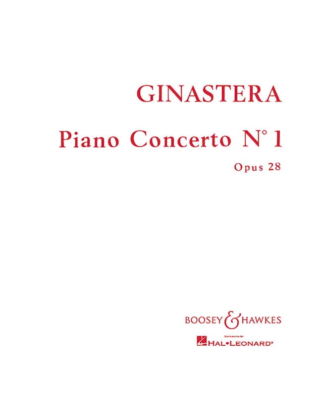 Piano Concerto n°1 op. 28 GINASTERA Partition Grand format