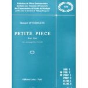 Petite pièce - Flûte piano - Bernard Wystraete - Partition