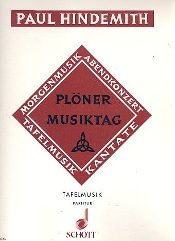 Plöner Musiktag - Tafelmusik HINDEMITH Partition Grand format