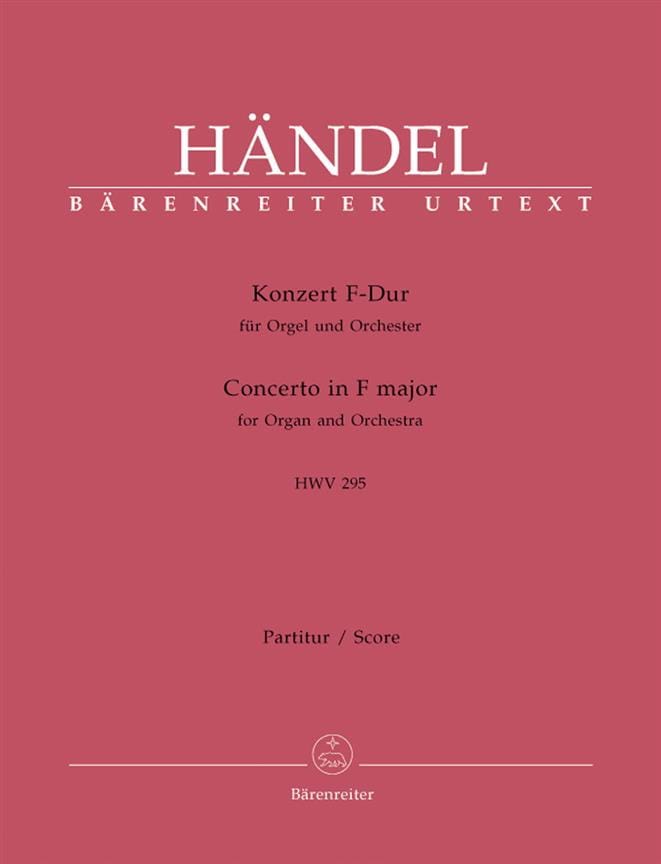 Orgelkonzert F-Dur HWV 295 HAENDEL Partition Grand format