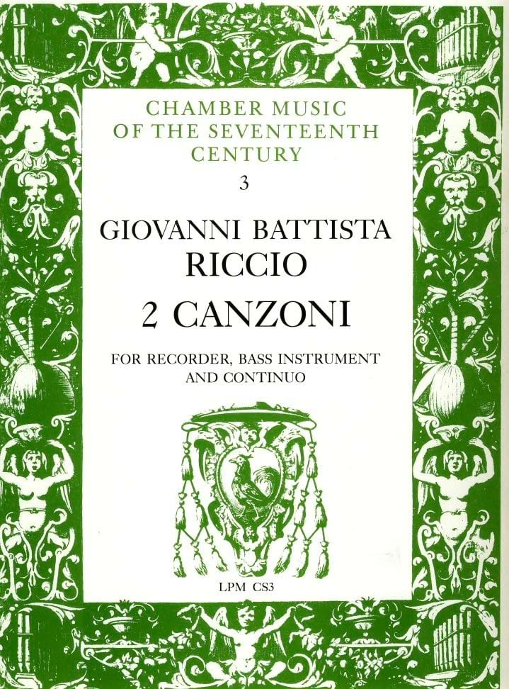 Two Canzoni Giovanni Battista Riccio Partition Trios