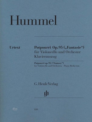 Pot-pourri Fantaisie op. 95 - Violoncelle HUMMEL Partition Violoncelle