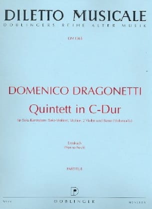 Quintette En Do Maj. Domenico Dragonetti Partition