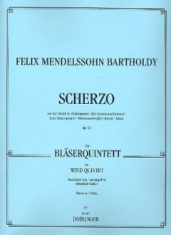 Scherzo op. 61 - Bläserquintett - Stimmen - MENDELSSOHN - Partition