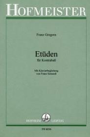 Etüden für Kontrabass Franz Gregora Partition Contrebasse
