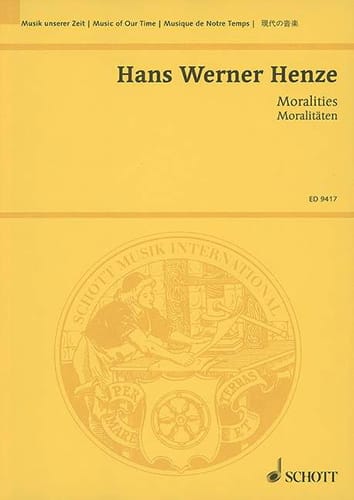 Moralities Hans Werner Henze Partition