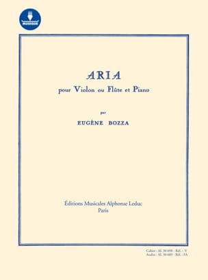 Aria - Violon ou flûte et piano - AVEC CARTE DE TÉLÉCHARGEMENT