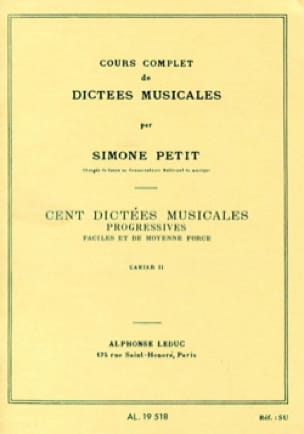 100 Dictées à 1 voix Volume 2 Faciles et Moyenne difficulté