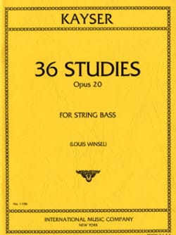 36 Etudes op. 20 - Contrebasse - Heinrich Ernst Kayser - Partition