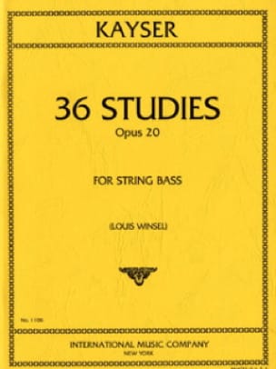 36 Etudes op. 20 - Contrebasse - Heinrich Ernst Kayser - Partition