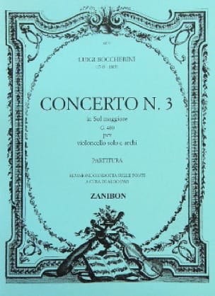 Concerto n° 3 Cello, sol maggiore G. 480 - BOCCHERINI - Partition