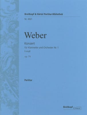 Concerto pour Clarinette N° 1 - Score - Carl Maria von Weber