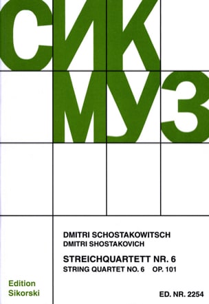 Streichquartett Nr. 6 op. 101 - Stimmen - CHOSTAKOVITCH - Partition