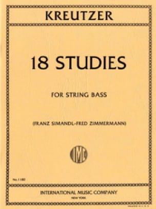 18 Etudes - Contrebasse Rodolphe Kreutzer Partition Contrebasse