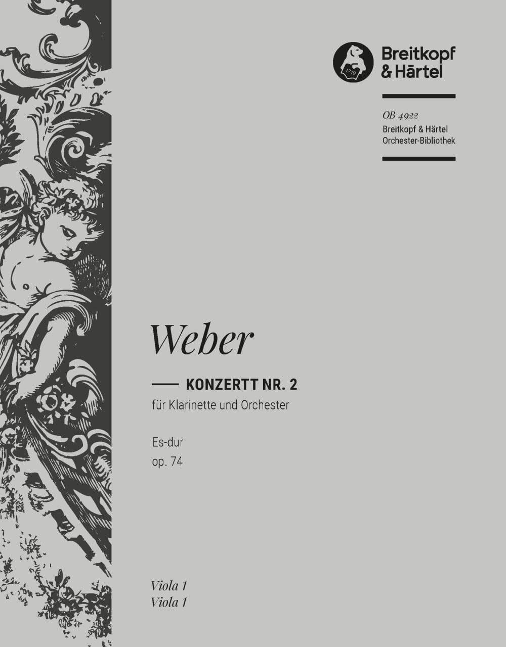 Klarinettenkonzert, Nr. 2 Es-Dur op. 74 Carl Maria von Weber Partition