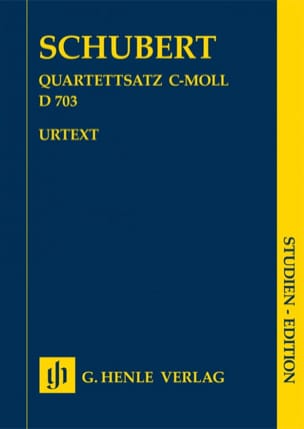 Quartettsatz D. 703 SCHUBERT Partition Petit format