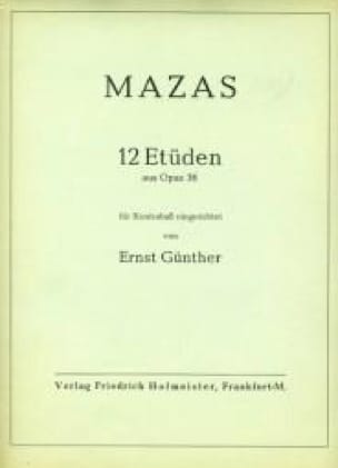 12 Etüden aus op. 36 - Kontrabass MAZAS Partition Contrebasse