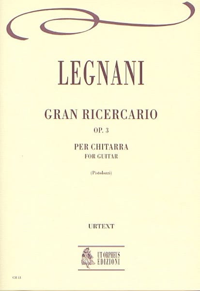 Gran ricercario op. 3 Luigi Rinaldo Legnani Partition Guitare
