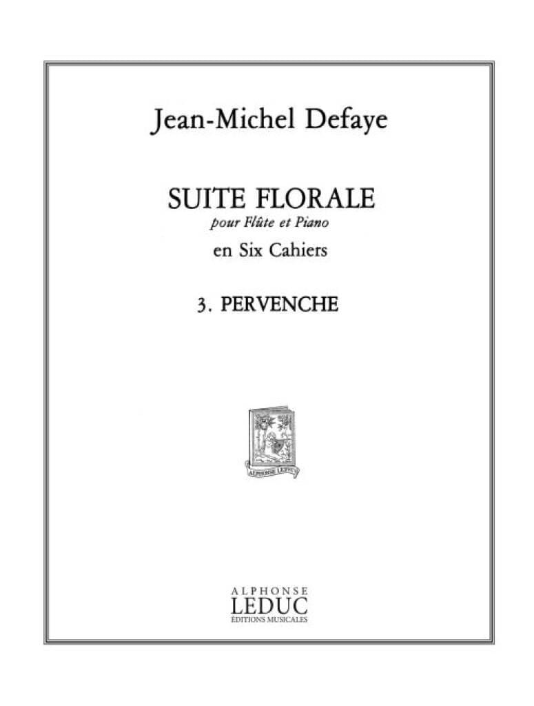 Suite florale 3. Pervenche - Jean-Michel Defaye - Partition