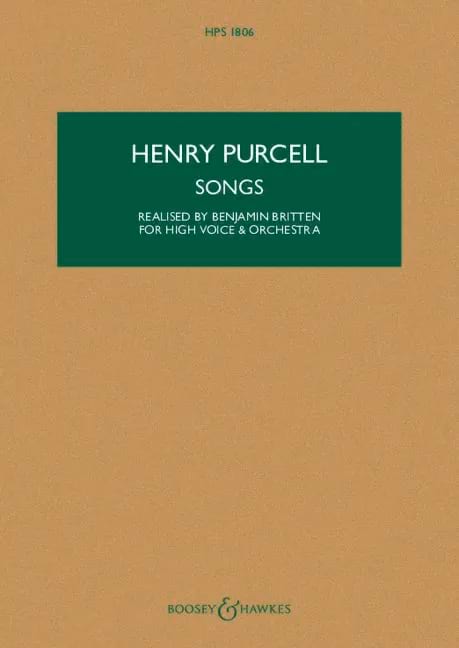 Songs PURCELL Partition Grand format