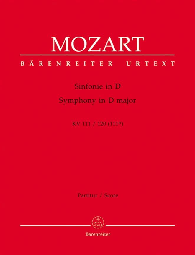 Symphonie In D-Dur Kv 111/120 111a MOZART Partition Grand format