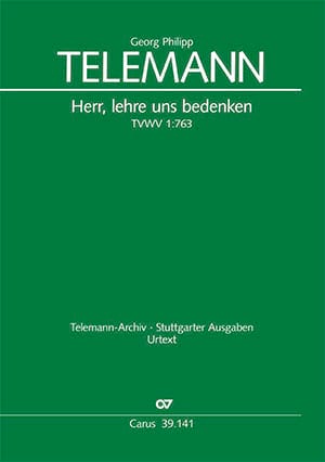 Herr, Lehre uns bedenken TELEMANN Partition Grand format