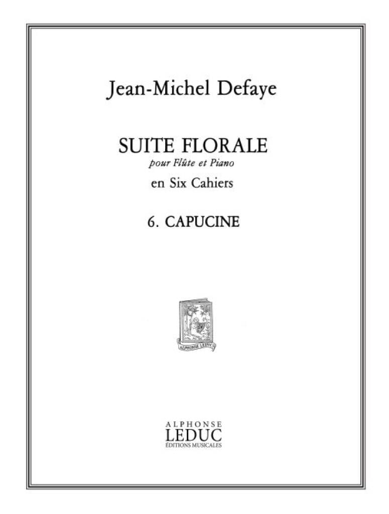 Suite florale 6. Capucine - Jean-Michel Defaye - Partition