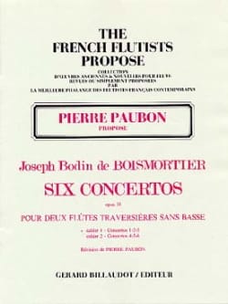 6 Concertos Op. 38 Volume 1 BOISMORTIER Partition Flûte traversière