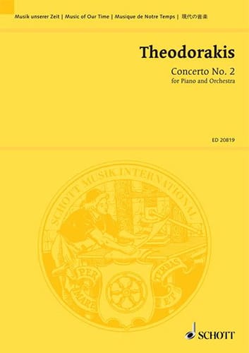 Concerto N°2 Pour Piano et Orchestre THEODORAKIS Partition