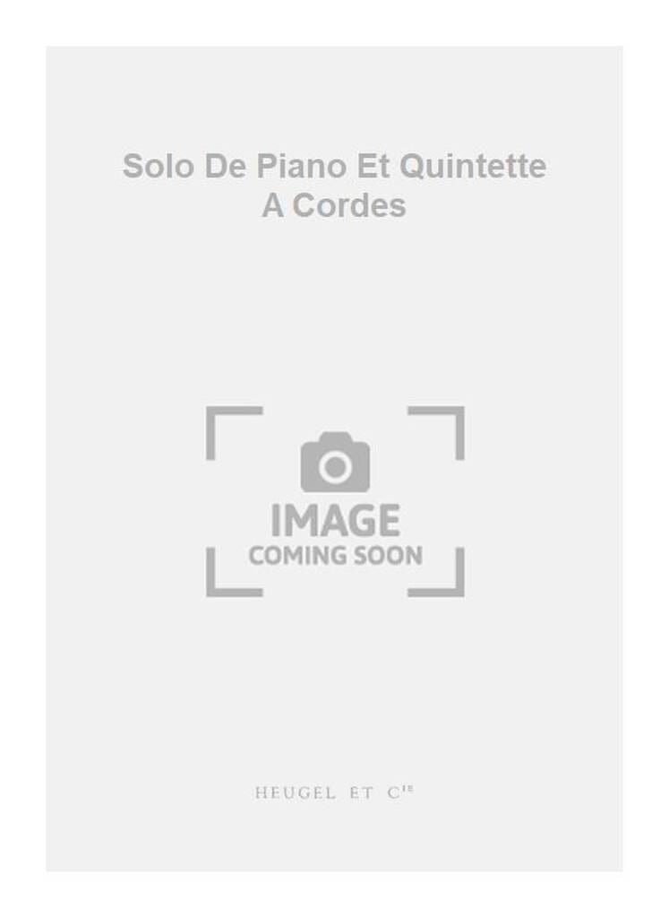 Solo de piano et quintette à cordes FRANCK Partition