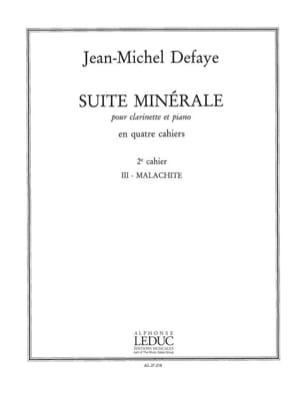 Suite minérale - 2° Cahier Jean-Michel Defaye Partition Clarinette