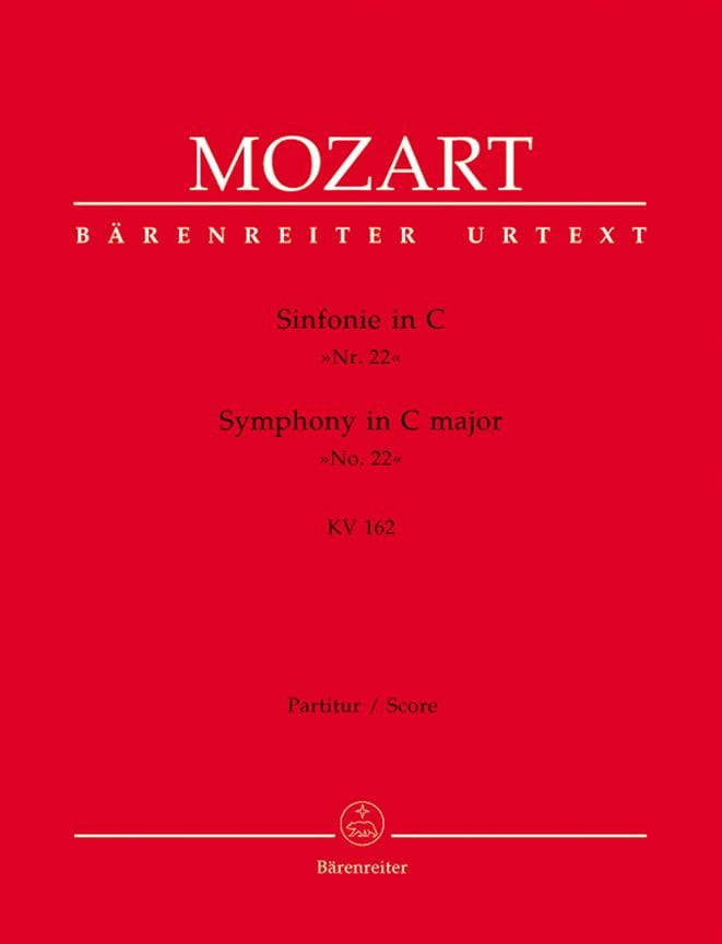 Symphonie Nr. 22 In C-Dur Kv 162 MOZART Partition Grand format