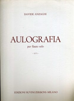 Aulografia - Flauto solo Davide Anzaghi Partition Flûte traversière
