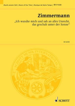 Ich wandte mich und sah... - Partitur - Bernd Alois Zimmermann
