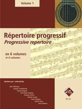 Répertoire Progressif Volume 1 Partition Guitare