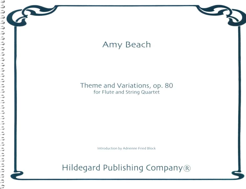 Theme and Variations op. 80 Amy Marcy Cheney Beach Partition