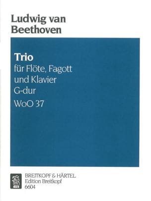 Trio G-Dur WoO 37 - Flöte Fagott Klavier BEETHOVEN Partition Trios