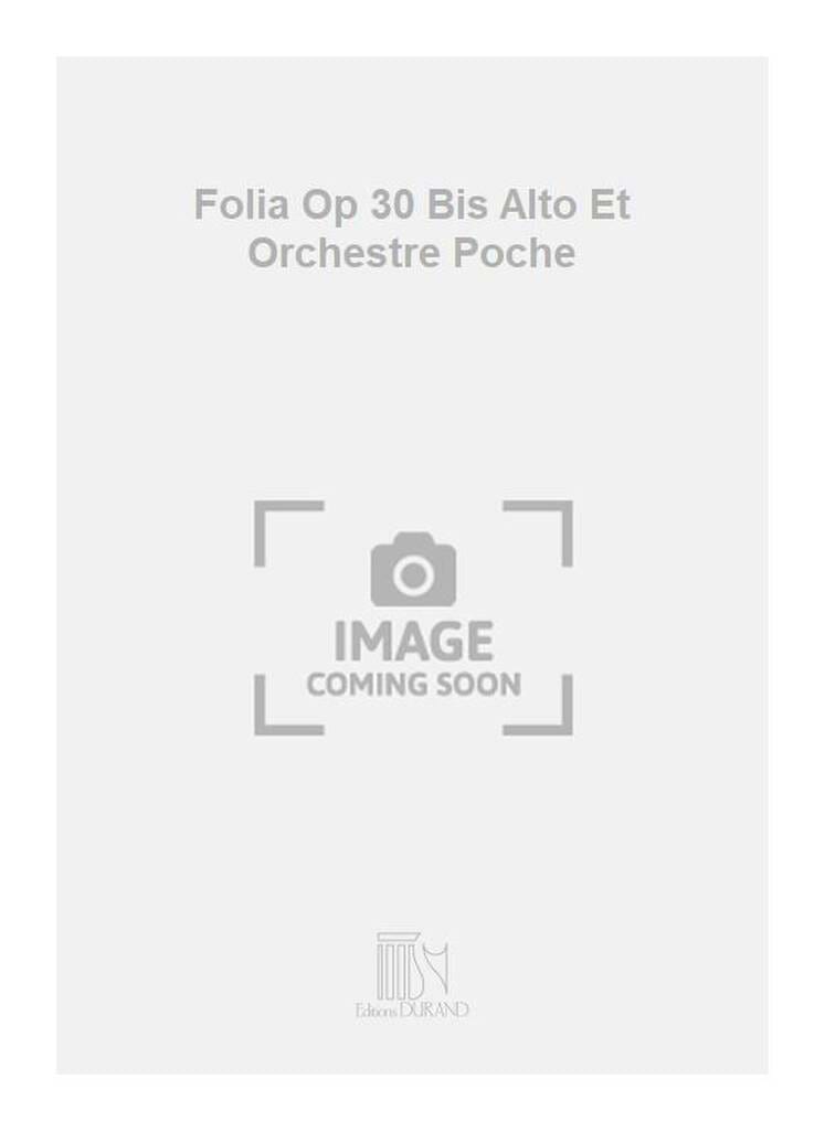 Folia - Alto ou cello et orch. cordes - Nicolas Bacri - Partition