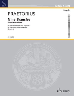 9 Bransles from Terpsichore Michael Praetorius Partition Flûte à bec