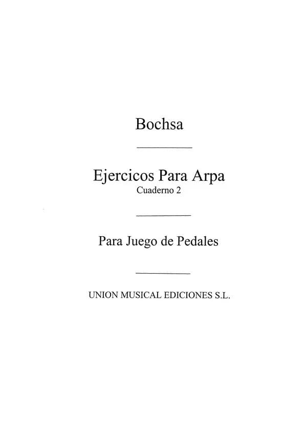 Exercices Pour Harpe Cahier 2 Charles Bochsa Partition