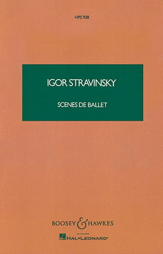 Scènes de Ballet STRAVINSKY Partition Grand format